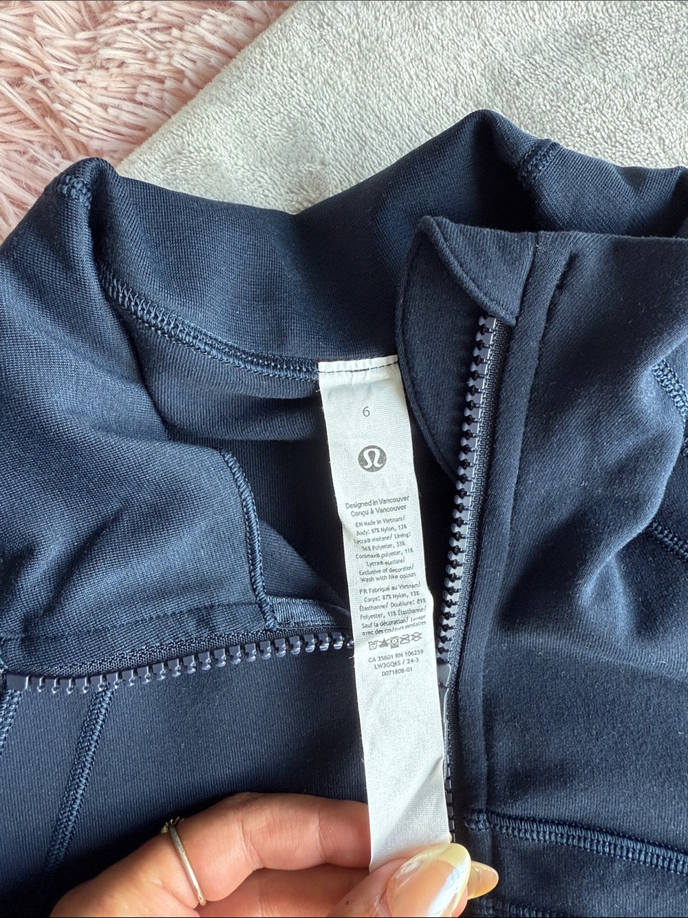 lululemon athletica Navy Sculpted Full-Zip Jacket - Picture 2 of 2